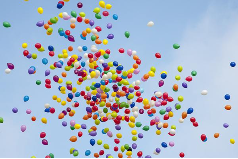 balloons in the sky
