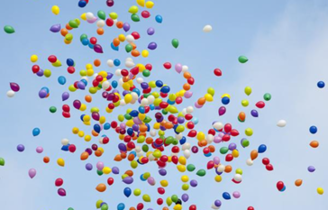 balloons in the sky