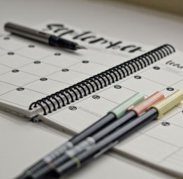 Planner with pens